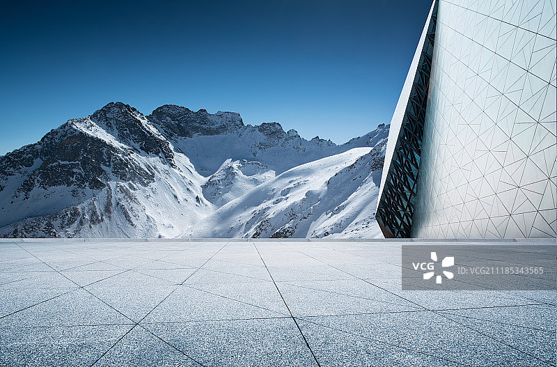 现代空间和冰川图片素材