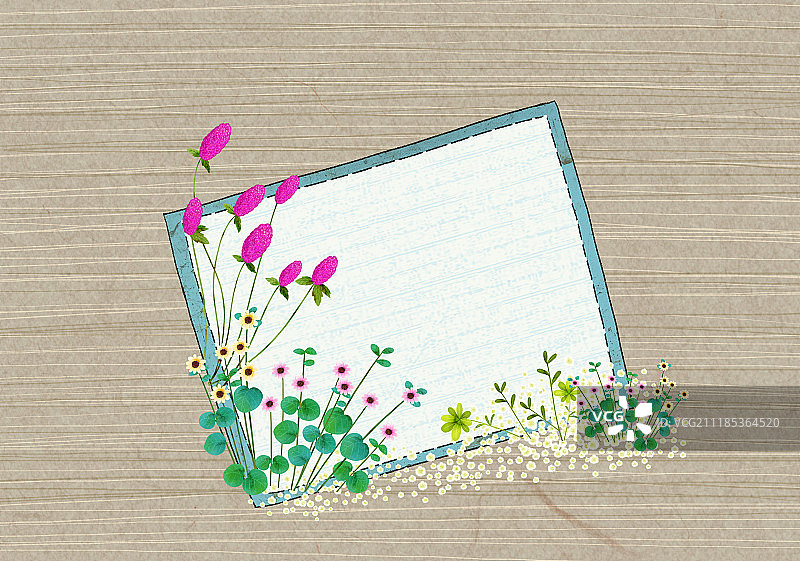 自然花卉边框图片素材