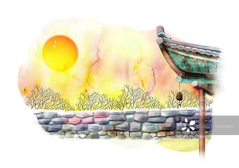 自然风光插画图片素材