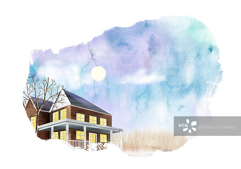 自然风光插画图片素材