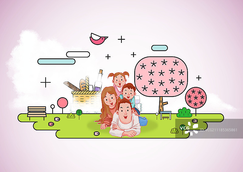 家庭，妈妈，爸爸，孩子，若干图片素材