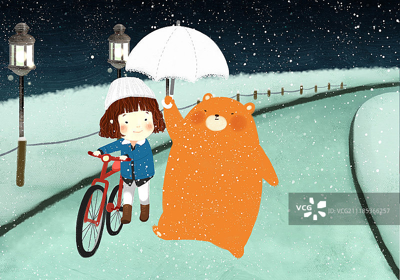 冬季熊的故事图片素材