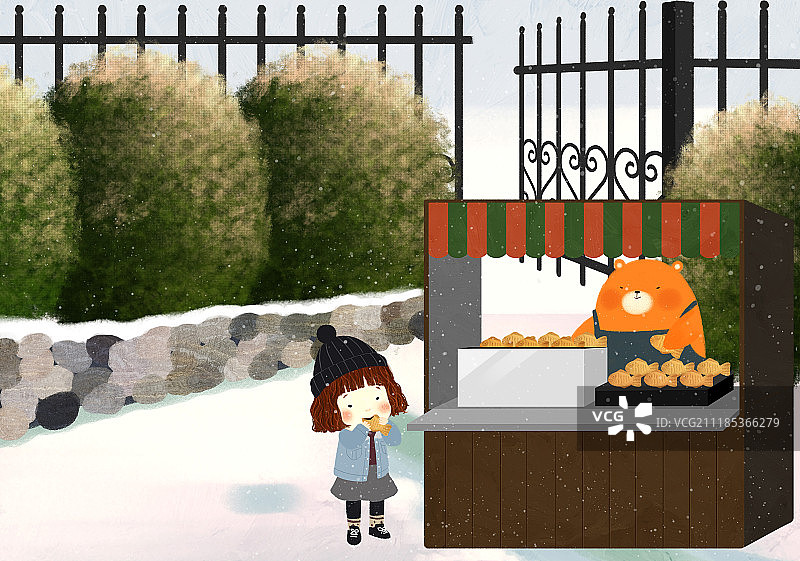 冬季熊的故事图片素材
