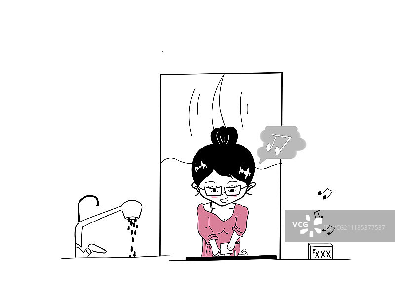 新晋老母亲的一天图片素材