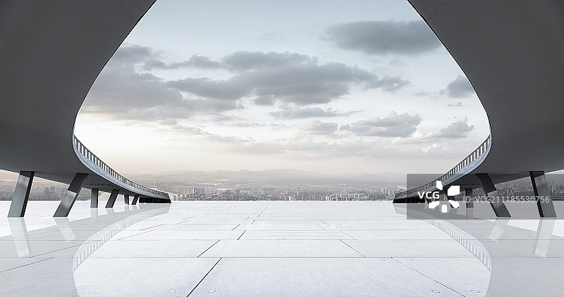 对称建筑汽车广告背景图图片素材