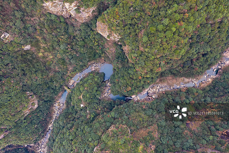 浙江天台山旅游航拍图片素材