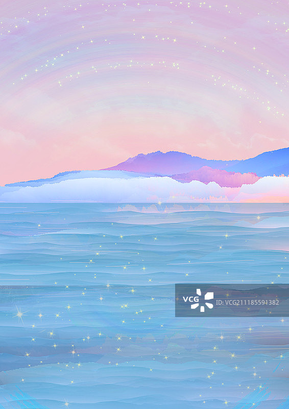 夜晚河流柔和风景图片素材