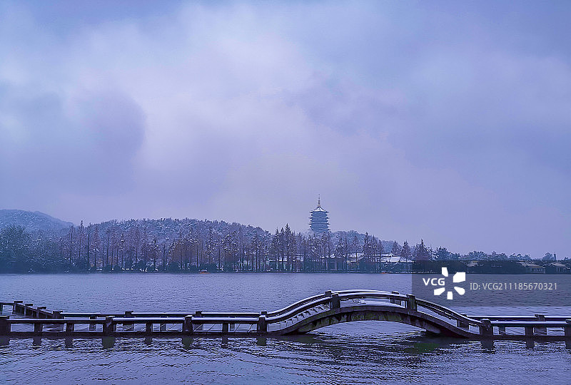 杭州河坊街雪后风光图片素材