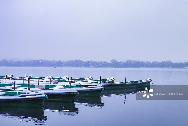 杭州河坊街雪后风光图片素材