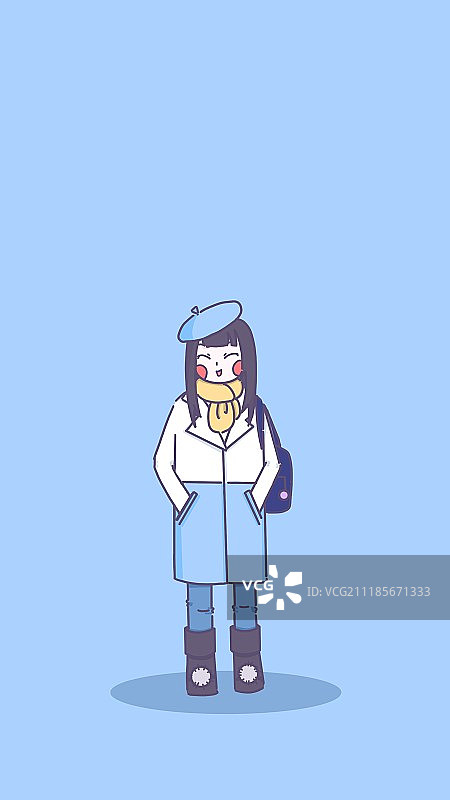 扁平风少女系列图片素材