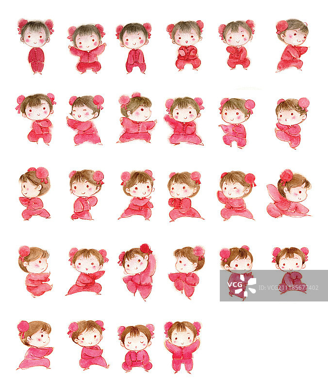 中国娃娃太极少女图片素材