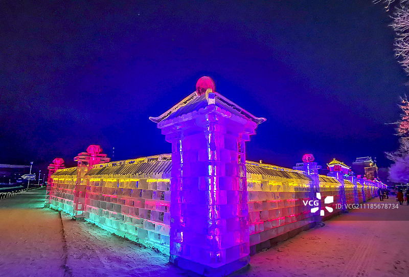 新疆冬日冰雕图片素材