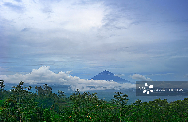巴厘岛火山图片素材