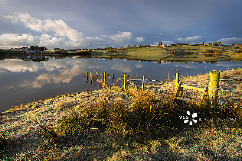 如玻璃般的肖氏湖图片素材