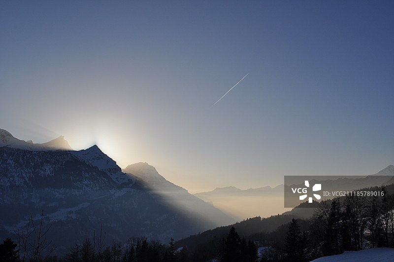 哈斯利贝格-罗伊蒂的日落图片素材