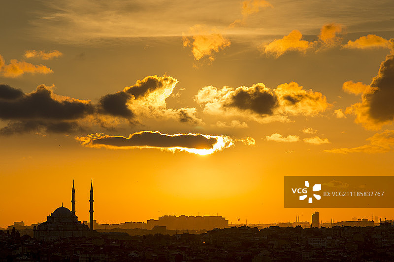 伊斯坦布尔日落图片素材