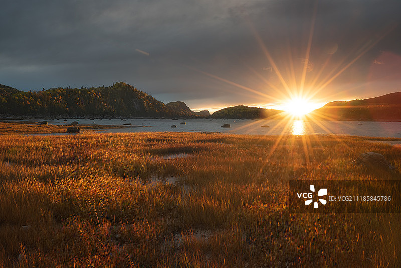 圣劳伦斯河日出图片素材