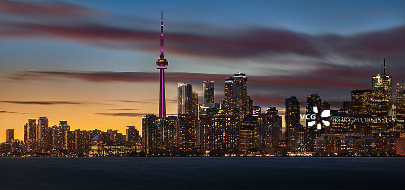 从沃德岛俯瞰多伦多图片素材