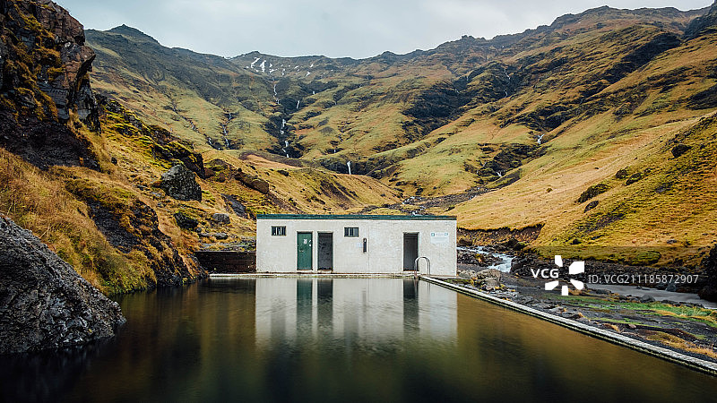 塞里雅vallalaug游泳池，冰岛图片素材