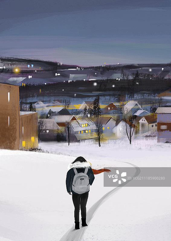 夜归人图片素材