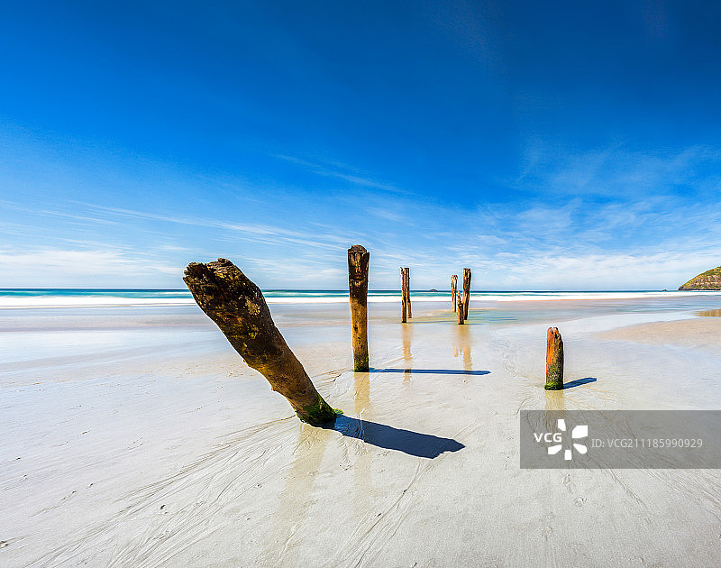 新西兰南岛圣克莱尔海滩图片素材