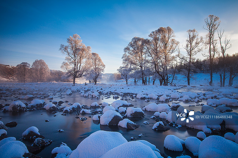 内蒙古呼伦贝尔冬季风光图片素材