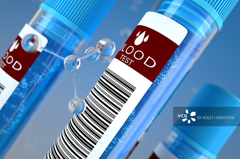 3D DNA血样试管图片素材