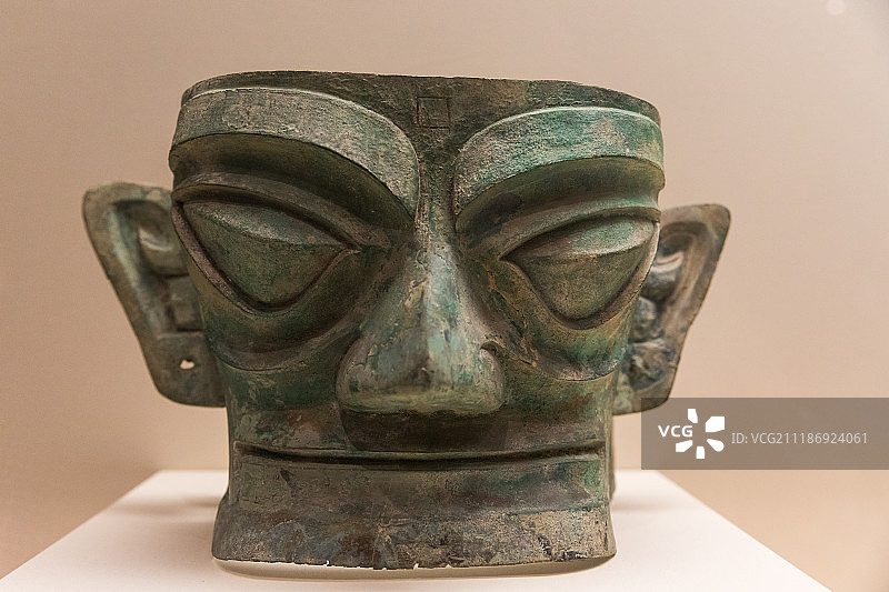 古蜀国青铜面具图片素材
