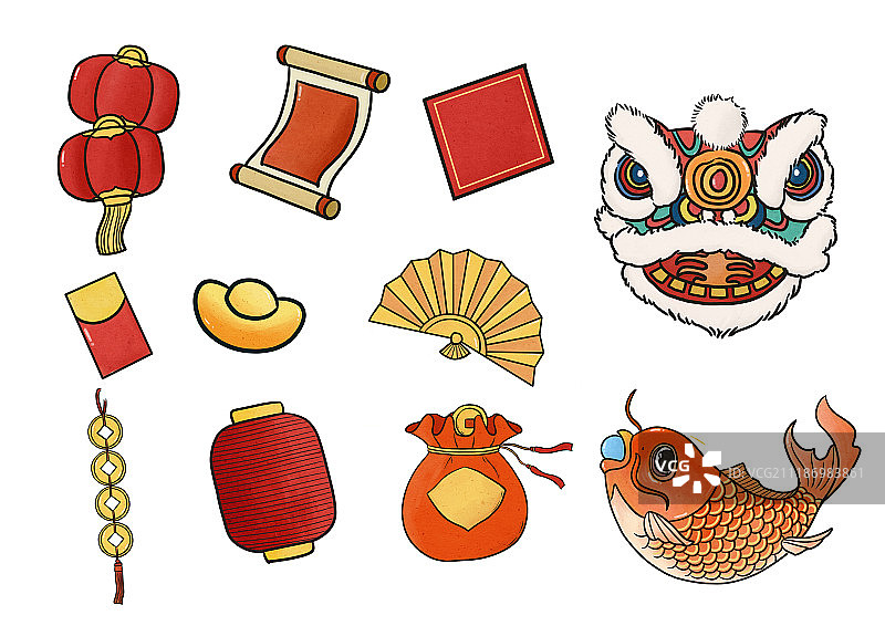 春年元素图片素材