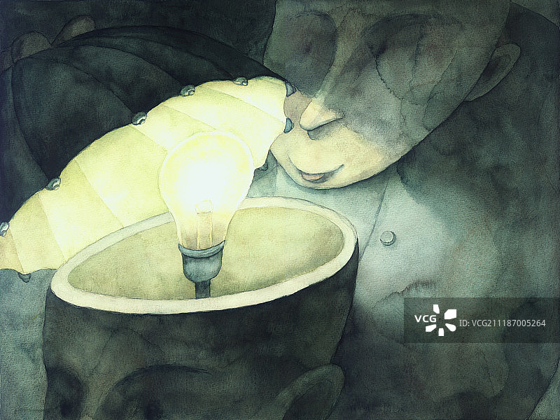 画里有话之智慧之光图片素材