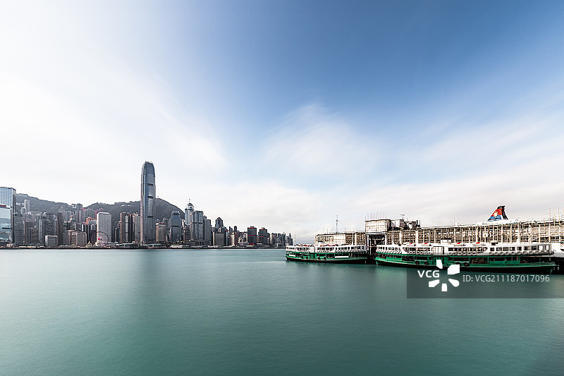 香港维多利亚港和天星码头图片素材