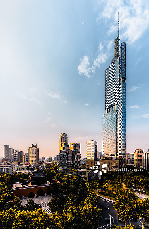 南京新旧鼓楼对比图片素材