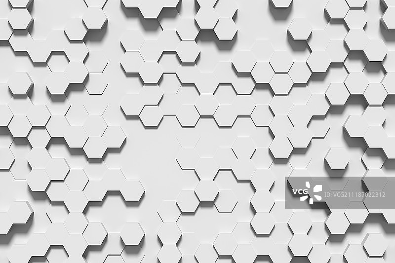 3D蜂巢抽象背景留白图片素材