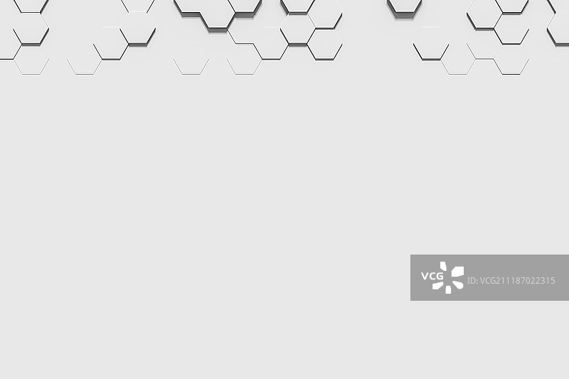 3D蜂巢抽象背景留白图片素材