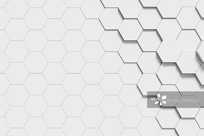 3D蜂巢抽象背景留白图片素材