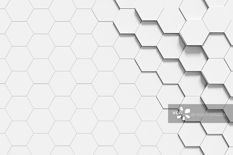 3D蜂巢抽象背景留白图片素材