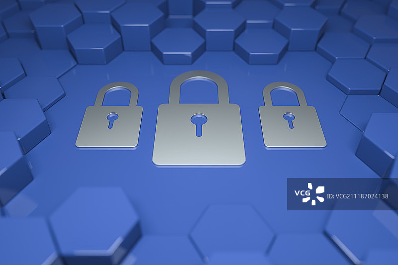 3D抽象图标蜂巢六边形图片素材