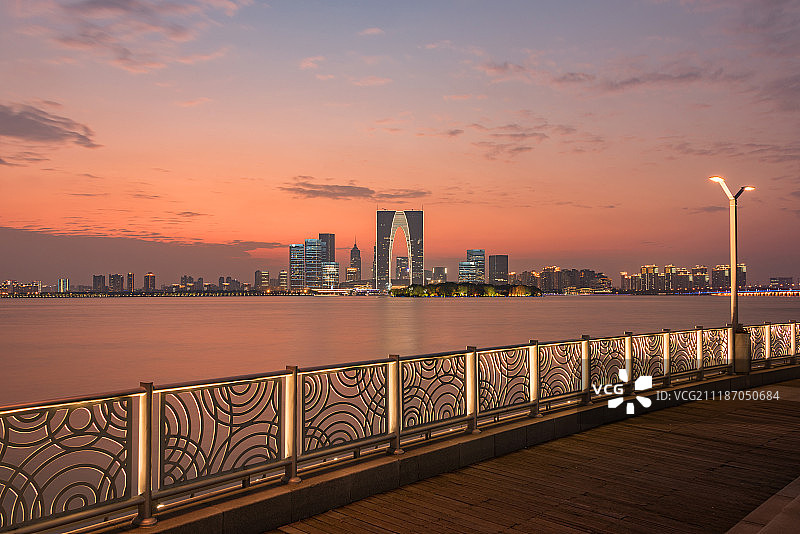 苏州金鸡湖CBD城市风光图片素材