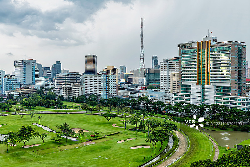 泰国曼谷皇家跑马场高视角图片素材