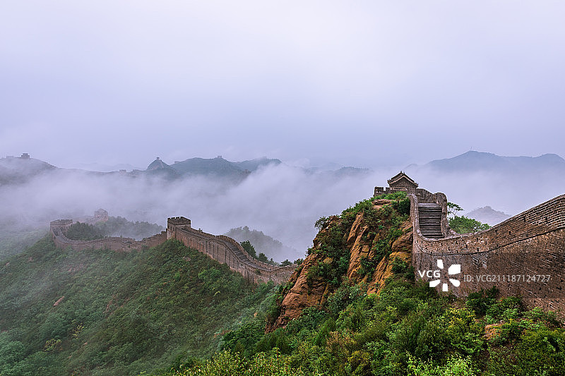 云漫金山岭长城图片素材