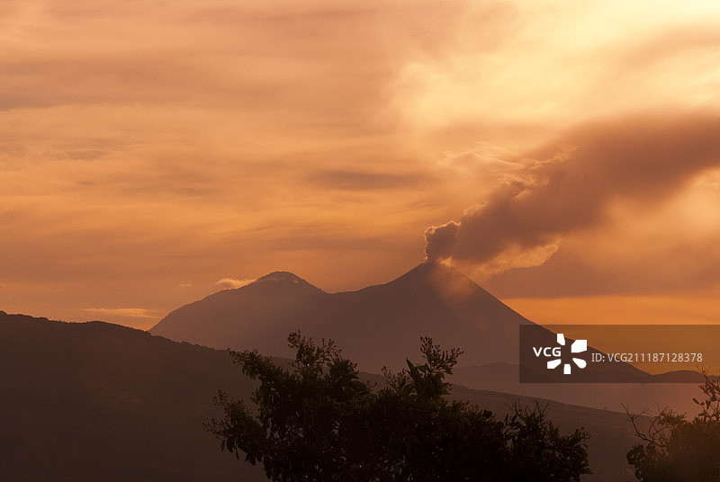 危地马拉火山：中美洲图片素材