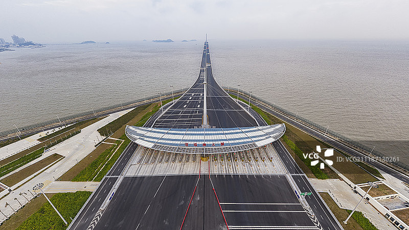 港珠澳大桥人工岛景观图片素材