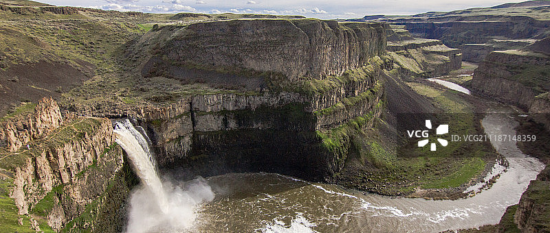 华盛顿州帕卢斯瀑布图片素材