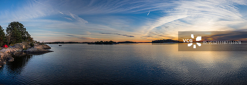 帐篷营地全景图片素材