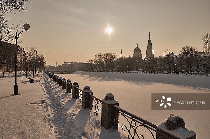 哈尔科夫的冬日下午图片素材
