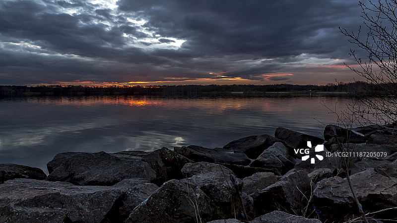 红色云彩图片素材