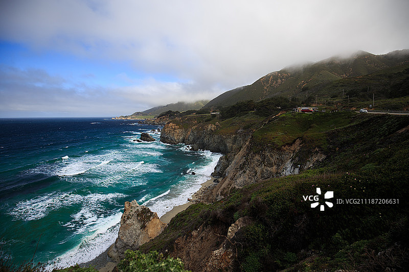 海景和海岸线图片素材