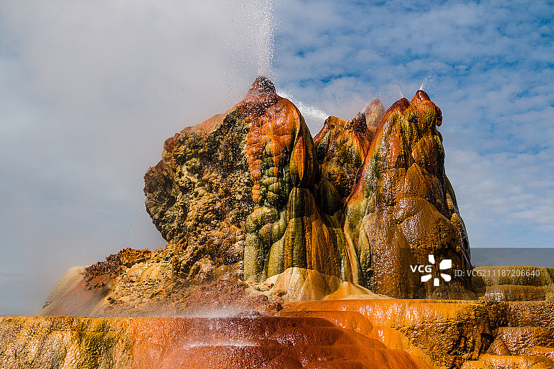 沙漠中的间歇泉景观图片素材