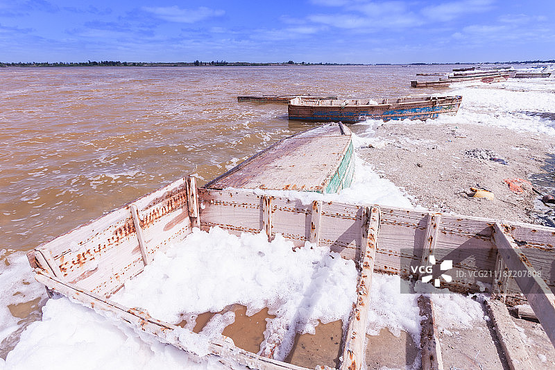塞内加尔粉红湖图片素材