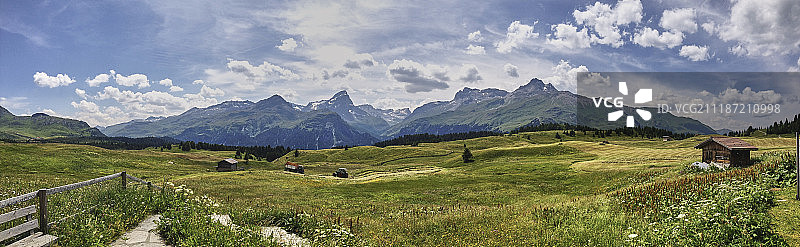 格劳宾登州的皮兹普拉塔山，瑞士图片素材